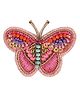 Aye Candy Beads Detailed  Butterfly Designed Alligator Hair Clip - Pink