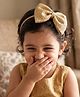 Aye Candy Glitter Embellished Bow Applique Detailed Hair Band - Golden