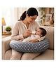 Fareto Baby Feeding Pillow with Detachable Cover Breast Feeding - Crown grey