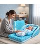 Fareto Baby Travel Friendly for Kids Portable Baby Comfortable Cushioning - Crown blue