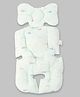 Babyhug Stroller Cushion With Head Support For Babies - Off White| Soft Padded Full Body Cushion For Strollers & Prams| Comfortable Head & Back Support| Printed Design| Free Size| Easy to Install