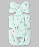 Babyhug Stroller Cushion With Head Support For Babies - Blue | Soft Padded Full Body Cushion For Strollers & Prams| Comfortable Head & Back Support| Printed Design| Free Size| Easy to Install