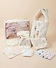 haus & kinder Box Of love Jungle Joy Pack of 10 Essential Gift Box for Newborn Baby - Cream
