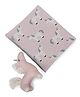 Haus & Kinder Fluffy Pony 100% Pure Cotton Knitted Summer AC Blanket with Toy - Light Pink