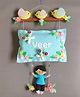 Kraft Affaires Personalized Bird family with boy on swing wall décor - Multi color