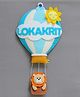 Kraft Affaires Personalized felt Animal in Hot air balloon wall décor - Multi color