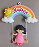 Kraft Affaires Personalized felt rainbow name hanging with a girl - Multi color