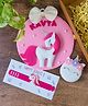 Kraft Affaires Personalized Unicorn Rakhi Hamper with Wall Hanging - Pink