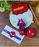Kraft Affaires Personalized Superhero Rakhi Hamper with Wall Hanging - Red