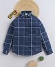 BAATCHEET Cotton Woven Full Sleeves Checked Shirt - Blue