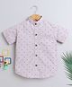 BAATCHEET Cotton Woven Half Sleeves Abstract Printed Shirt - Peach