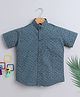 BAATCHEET Cotton Woven Half Sleeves Floral Printed Shirt - Blue