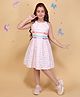 Cutecumber Cotton Woven Sleeveless Striped & Floral Printed Dress - Multi Colour