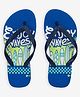 DECATHLON 500 Quivy Eva Surf Theme Designed Flip Flops - Blue