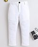 BAATCHEET Cottton Woven Solid Trousers - White