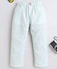BAATCHEET Cotton Woven Striped & Giraffe Button Detailed Pants - Green