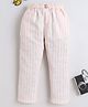BAATCHEET Cotton Woven Striped & Giraffe Button Detailed Pants - Peach