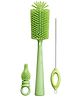 COZY VIBES High Quality Food Grade Silicone Baby Feeding Nipple Cleaning Brush Silicone Water Bottle Cleaning Brush 3pc Set - PACK OF 1 - COLOR MAY VARY