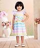 Aarika Cotton Woven Frill Sleeveless Chevron Printed Dress - Yellow