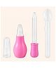 COZY VIBES 4 Piece Baby Care Set Medicine Feeder Dropper Medicine Spoon Toothbrush Cleaning Nasal Aspirator - PACK OF 1 - COLOR MAY VARY