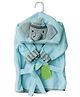 COZY VIBES Cute Animal Baby Hooded Towel Bathrobe | 100% Organic Cotton Bathrobe With Hood - PACK OF 1 - COLOR MAY VARY