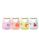 COZY VIBES Silicone Baby Bib Fruit Theme  Waterproof Adjustable Feeding Bib for Baby Boys & Girls | Soft BPA-Free Silicone Bib for Eating - PACK OF 1 - COLOR MAY VARY