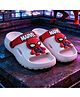 Yellow Bee Marvel Featuring Spiderman Applique Detailed Slingback Sandals - White