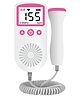 AccuSure Fetal Doppler Heart Rate Monitor, Headphone Jack Built in Speaker - (White and Pink).