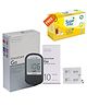 Arkray Glucocard G+ Blood Sugar Testing Machine | Portable Glucometer Kit for Diabetes with 10 Sugar Test Strips Included | Home Sugar Checker & Sugar Level Monitor + Free Sugar Free Gold (25 Sachets)