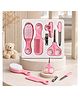 StarAndDaisy Baby Grooming Care Kit for Newborn Baby Hair Brush and Comb Baby Nail Scissor Nail Cutter Safety Holder and Nail Filer for Infants and Toddlers Pink