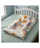 StarAndDaisy Newborn Baby Bedding Set Soft Breathable Baby Bed Cotton Cushioned Mattress Sheet with Two Side Bolster Pillows and One Head Pillow Comfortable for Boys and Girls Sun Print