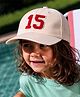 PURPLE UNITED KIDS Twil Woven Number Embroidered Cap - Beige - Circumference 48 Cms