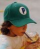 PURPLE UNITED KIDS Twill Woven P Letter Embroidered Cap - Dark Green - Circumference 48 Cms