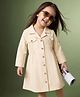 Babyhug Cotton Woven Shirt Dress with Full Sleeves - Beige