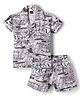 Radutu Cotton Woven Half Sleeves Printed Shirt & Shorts Co Ord Set - Light Purple