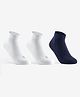 DECATHLON RS 160 Pack Of 3 Cotton Solid Socks  - Multicolor
