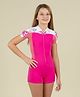 DECATHLON Nabaiji Half Sleeves Colour Blocked Swimsuit - Pink