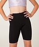DECATHLON Domyos 500 Cotton Knit Solid Cycling Shorts - Black