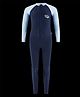  DECATHLON Combiswim 100 Full Sleeves Colour Blocked Legged Swimsuit  - Blue