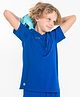 DECATHLON Kipsta Knit Half Sleeves Colour Blocked Brand Logo Printed Tee - Blue