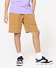DECATHLON Domyos Cotton Knit Solid Shorts - Brown