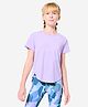 DECATHLON Knit Half Sleeves Solid Tee - Purple