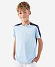 DECATHLON Kuikma Knit Half Sleeves Colour Blocked Tee - Blue