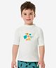 DECATHLON Knit Half Sleeves Sea Life Printed Tee - White