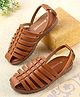 Cute Walk by Babyhug Slip-On Closure Mojaris With Solid - Tan