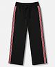 Pine Kids Knit Full Length Track Pant With Tape Detailing - Black