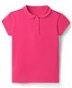 Doreme Cotton Knit Half Sleeves Solid Polo T-Shirt - PInk