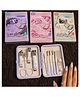 Sanjary 10 Piece Manicure Nail Care Set with Portable Case Travel Friendly Grooming Kit Collection Set color design may vary