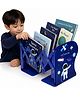 Sanjary Kids Expandable Book Holder Adjustable Desktop Bookshelf Space Theme Study Organizer Rack for School and Reading Use color design may vary