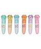 Sanjary Cute Cat Paw Highlighter Pen Set of 6 with Glitter Caps Soft Color Marker Pens for Kids Adults School Office Use color design may vary